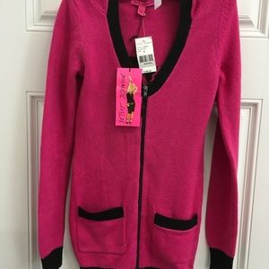 Betsy Johnson Bumble Bee Hooded Sweater Black Size S